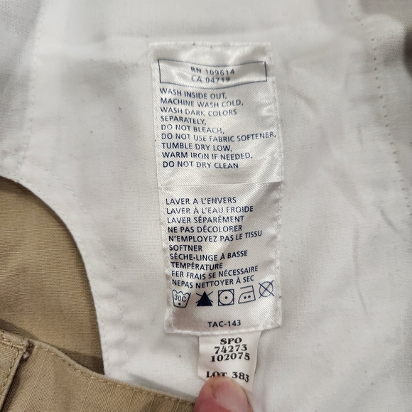 5.11 Tactical Series Cargo Pants Beige Tan Double Knee Elastic Waist Mens 36x30 - Picture 9 of 14